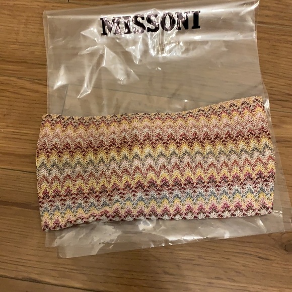 💕x2HP💕Missoni pink knit zig zag chevron headband - Picture 6 of 9